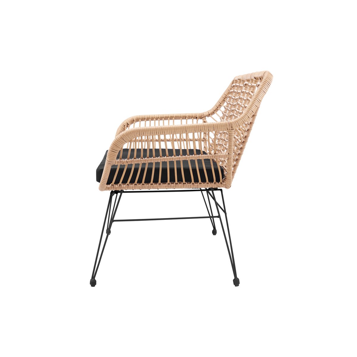 Bench in natural rattan look