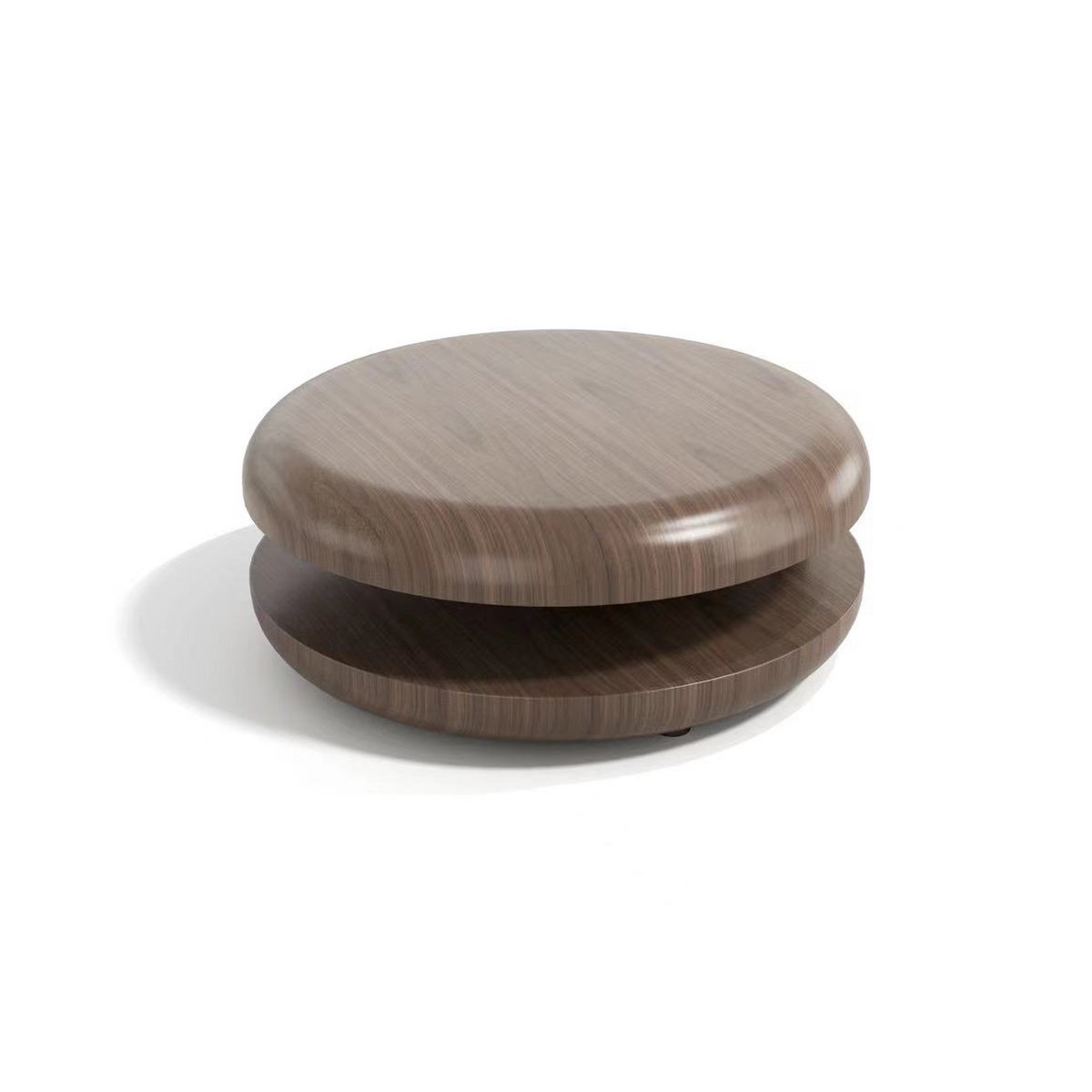 Coffee table Ø 90 cm rotatable walnut