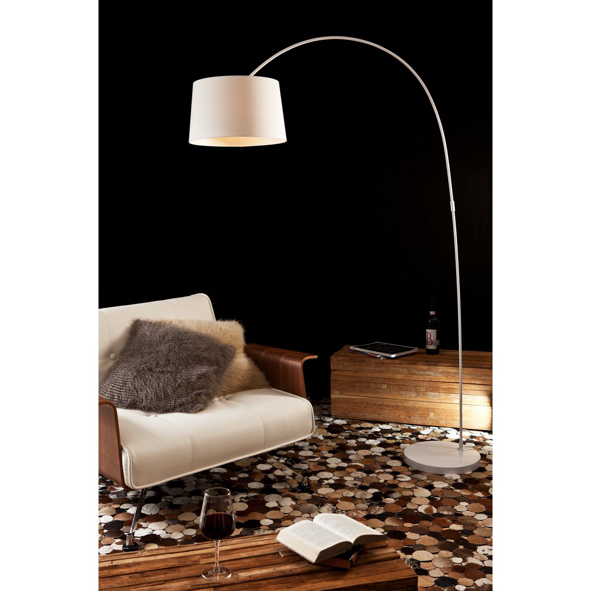 Arc lamp 205 cm white