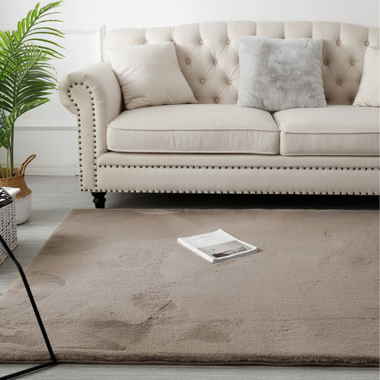 Flauschiger Teppich Taupe 200x290CM