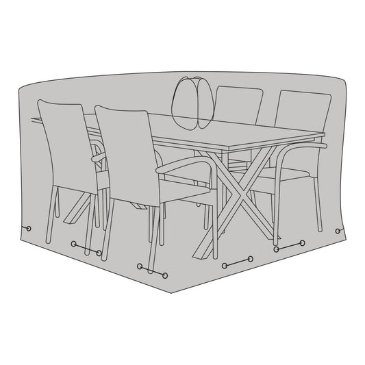 Luxusbezug für Tisch mit 4 Stühlen, 210 g/m2 600D Polyester PU-beschichtet, wasserabweisend, schwarz