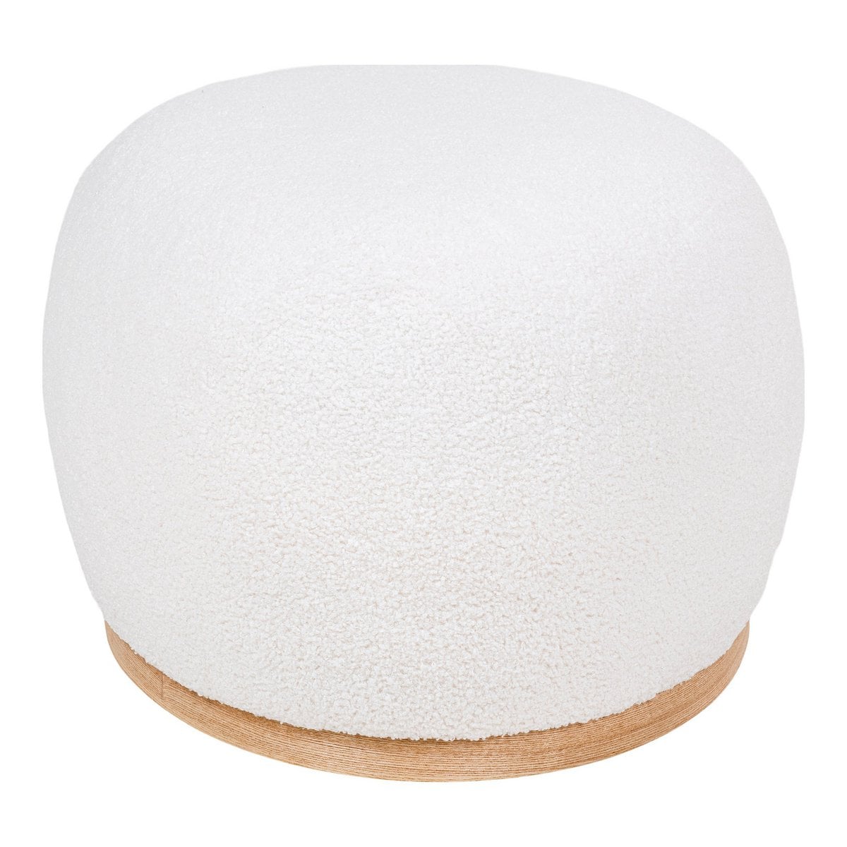 Manhattan Pouf – Weiß, MDF/Kiefernholz/Schaum/Polyester, 88,5 x 54,5 x 36 cm