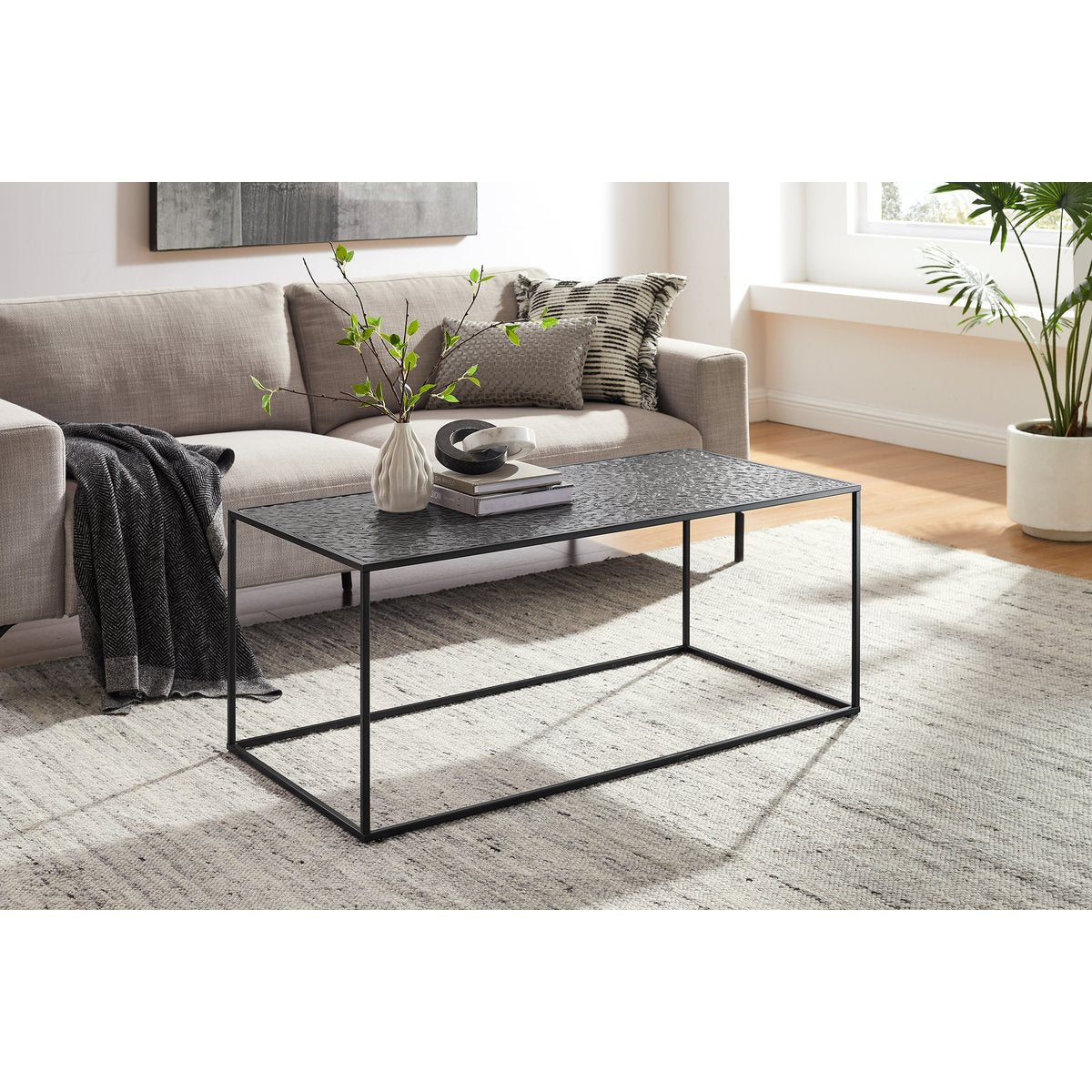 Coffee table 110x55 cm black