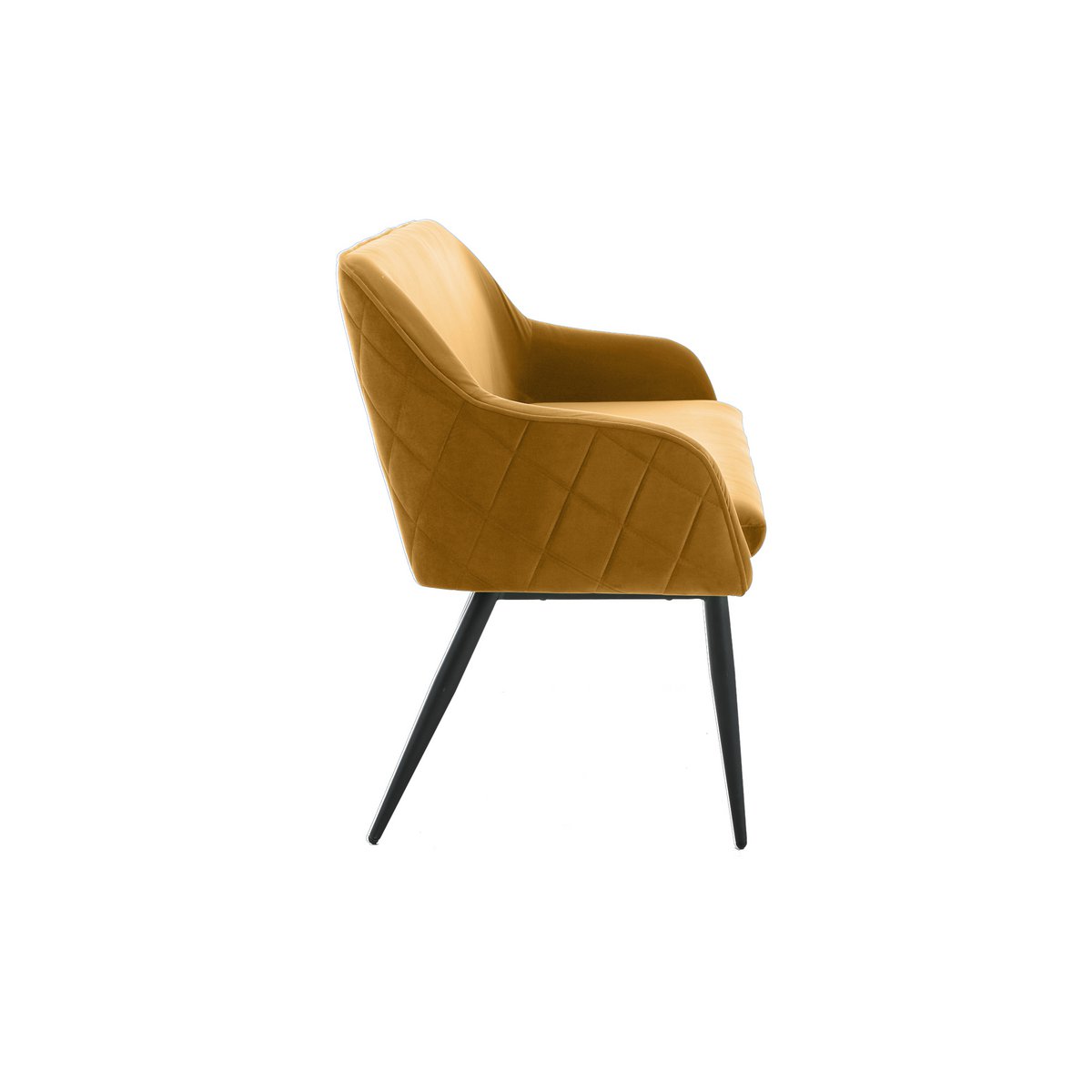 Bench 160 cm velvet mustard yellow