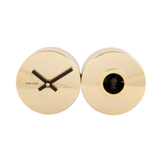 Wanduhr Duo Kuckuck vergoldet