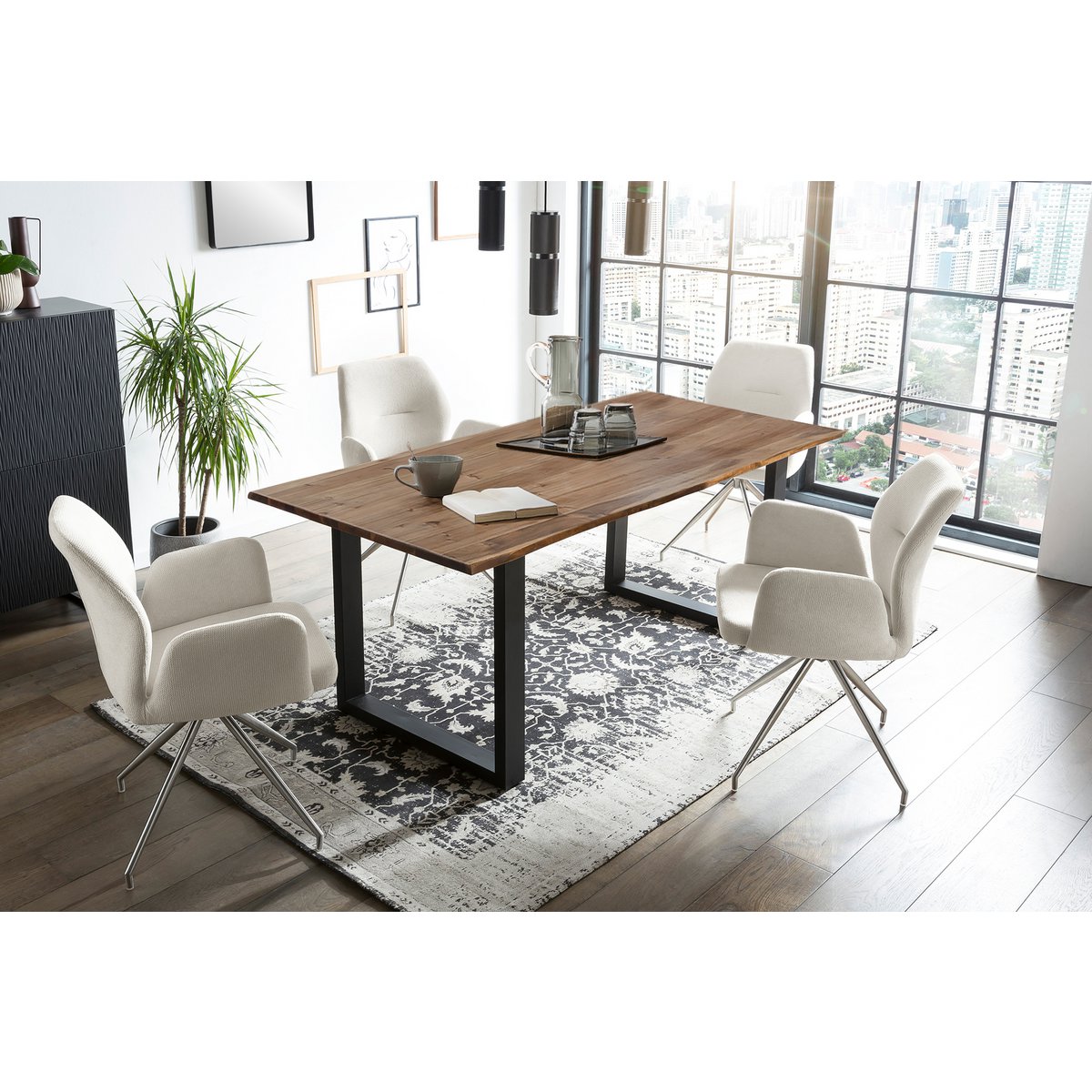 Dining group 5 pieces 160x90 cm