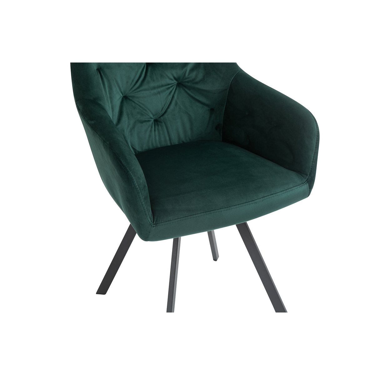 Armchair with 360° swivel function fir green
