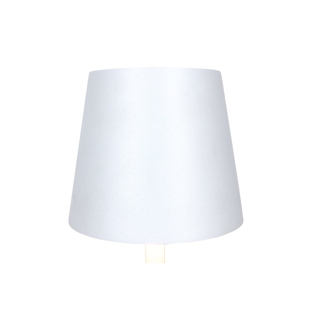Tischleuchte 29 cm Natur/Weiß mit LED-Akku