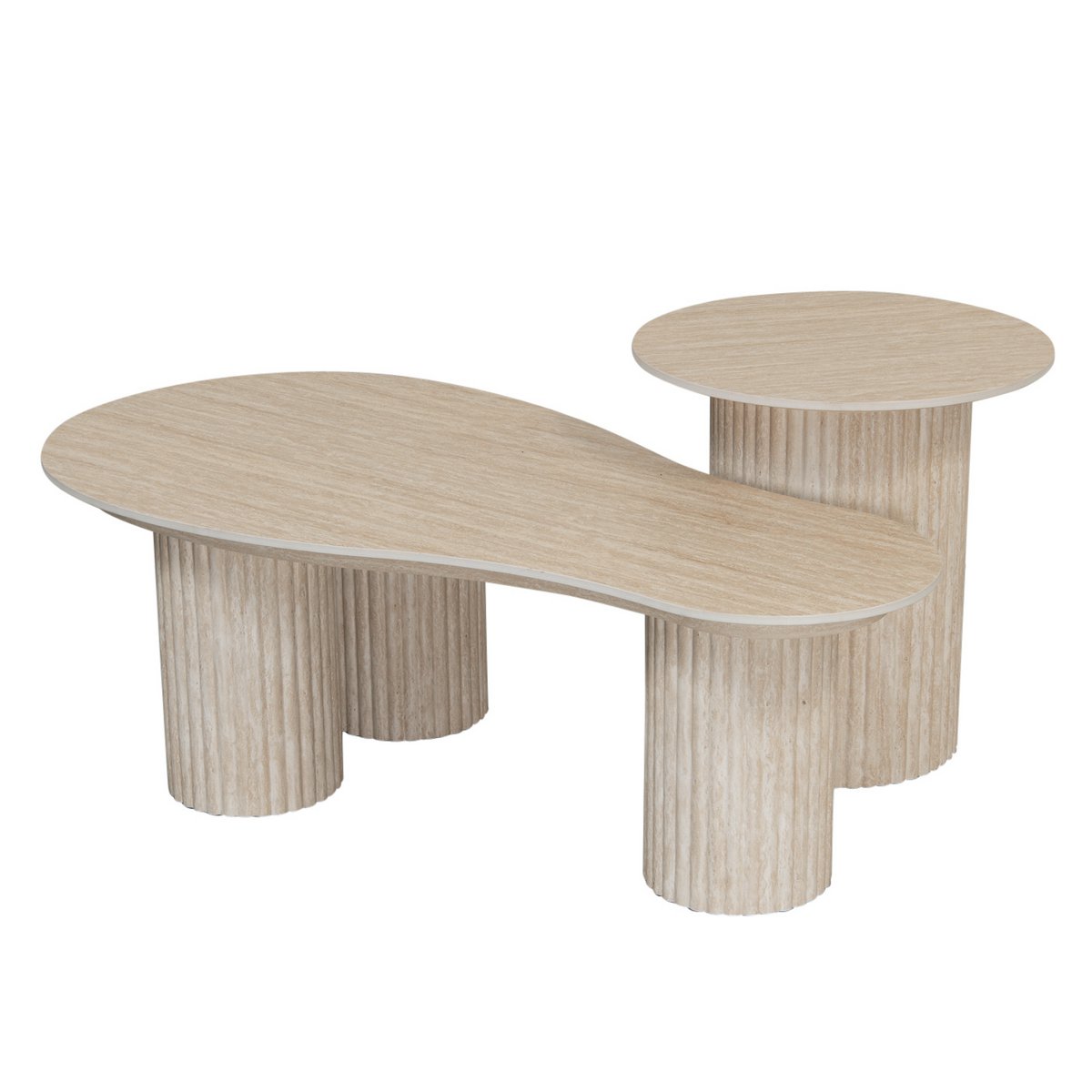 Craft Couchtisch Kleiner Keramik-Travertin
