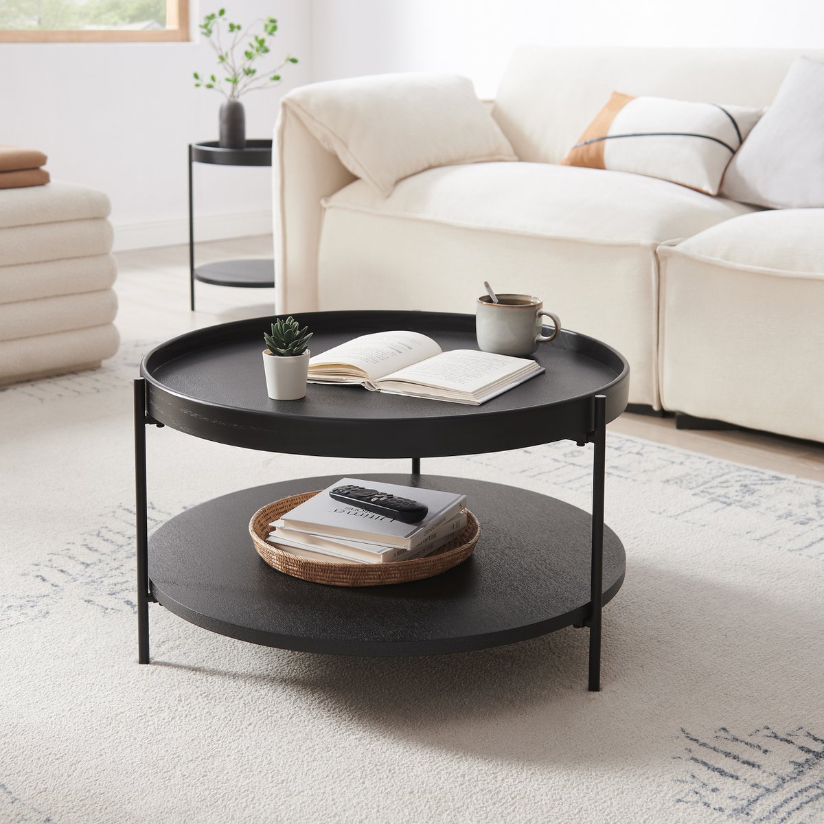 Coffee table Ø 69 cm black
