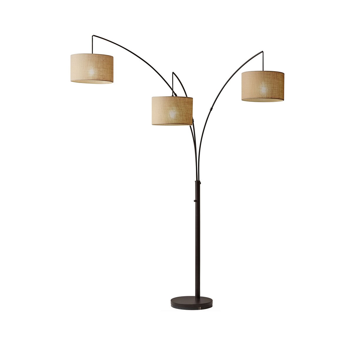 Floor lamp black with marble base