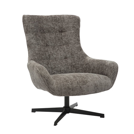 Armchair chenille fabric dark gray