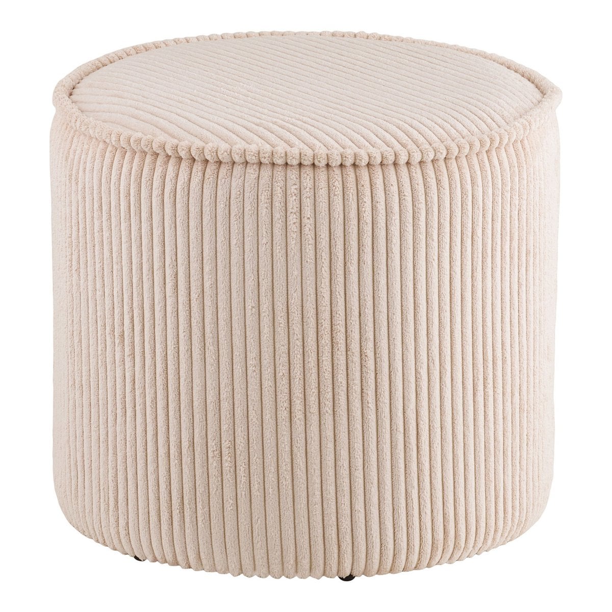 Taupo Pouf, Cord, Beige, ø40x35 cm, HN1424