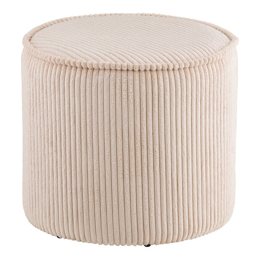 Taupo Pouf, Cord, Beige, ø40x35 cm, HN1424