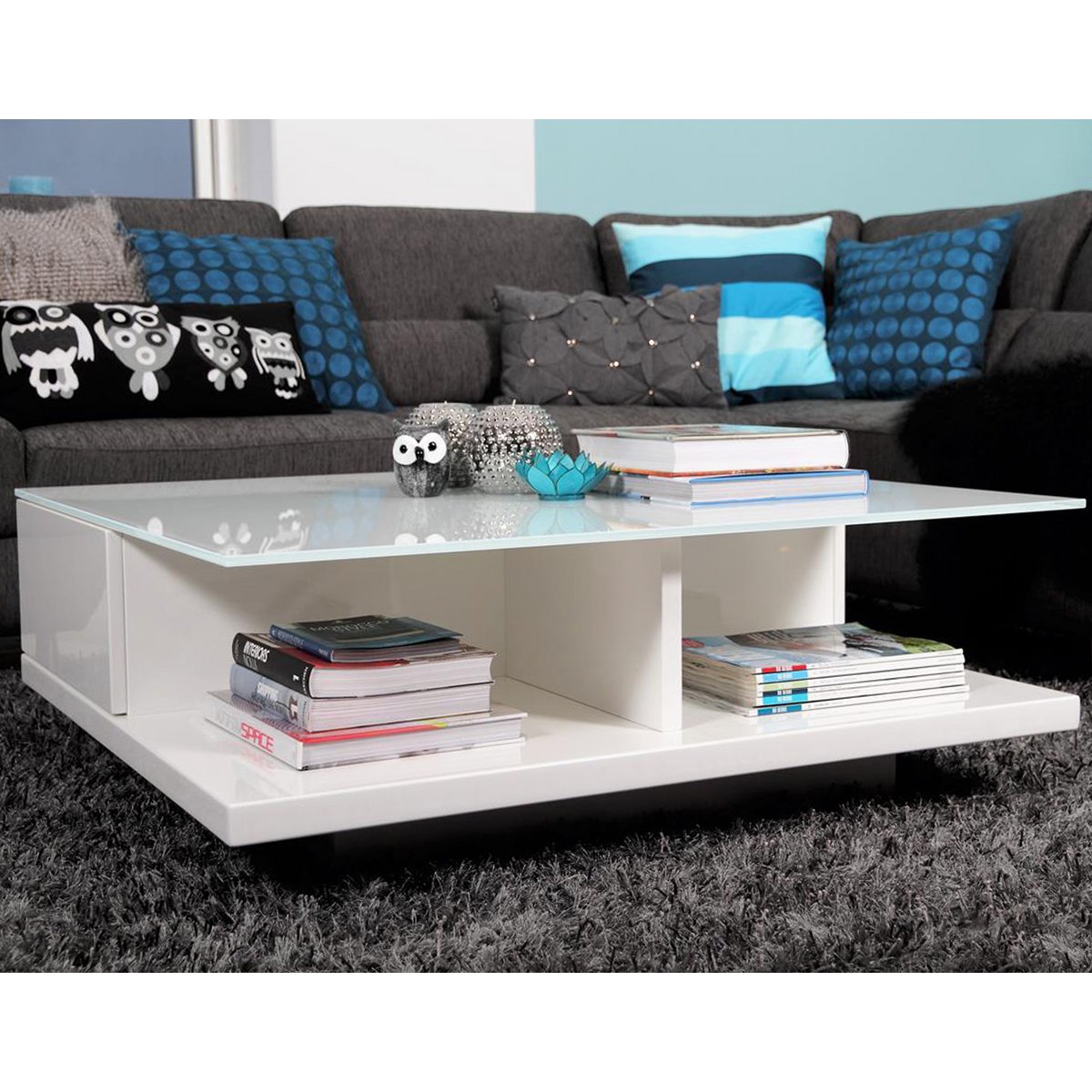 Coffee table 100x100x36 cm white