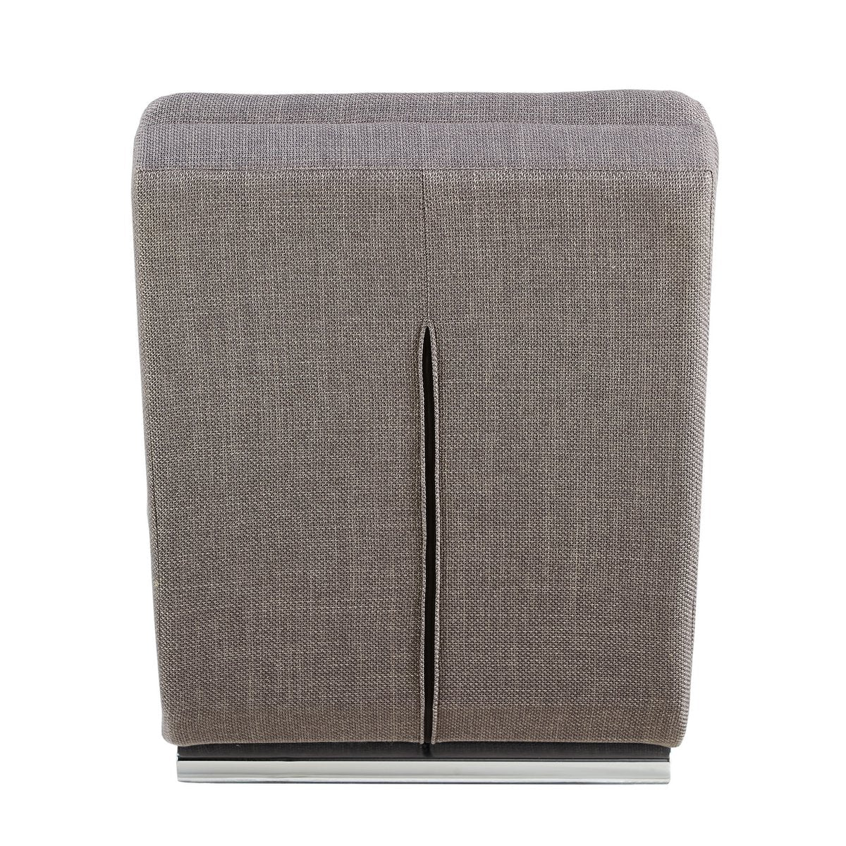 Chaise longue structured fabric gray
