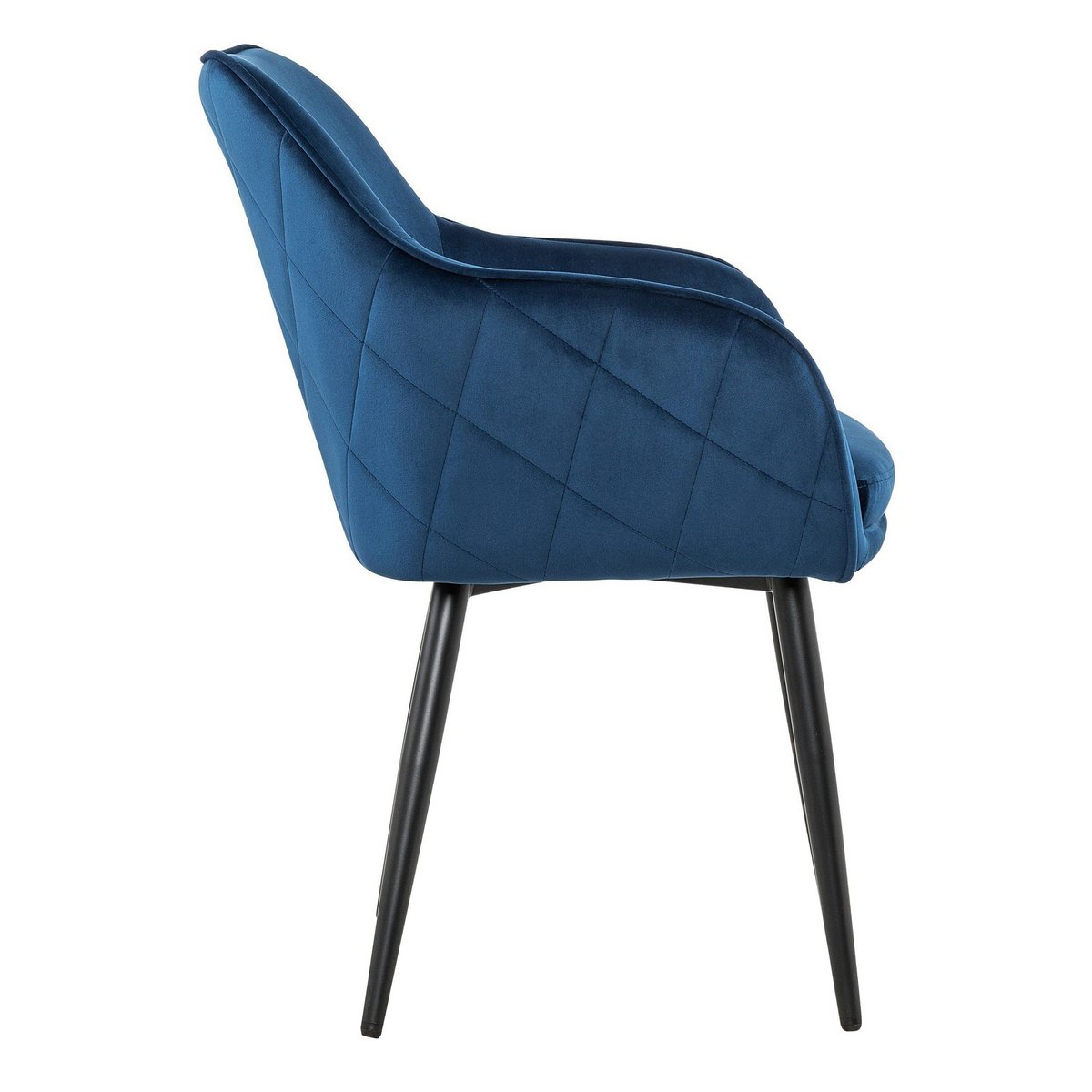Dining chair blue velvet