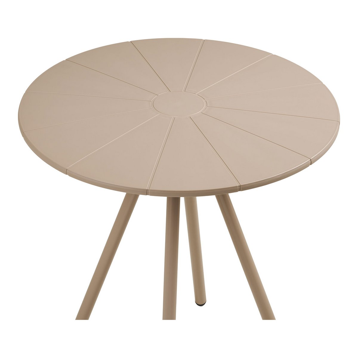 Barletta Bistrotisch, Polypropylen/Stahl, Taupe, ø70x73,5 cm