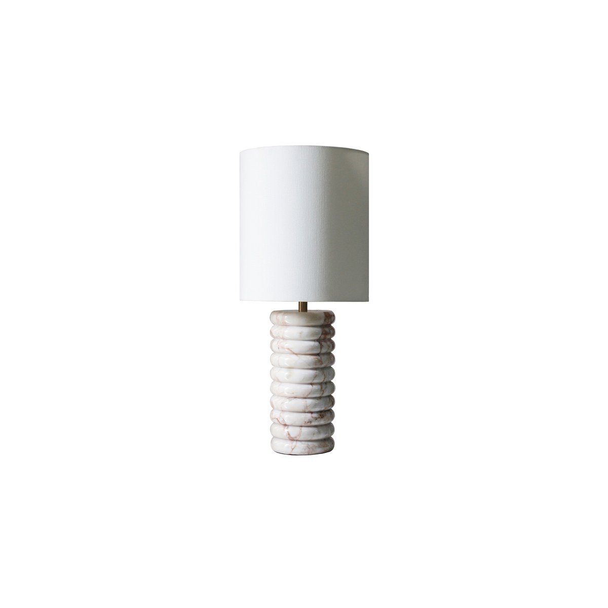 Table lamp marble/linen beige
