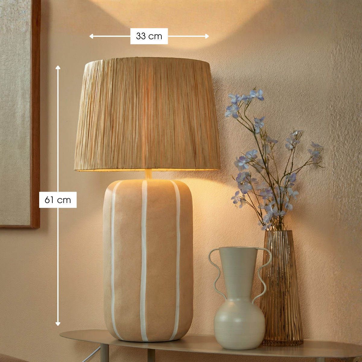 Denton Beige Tischlampe