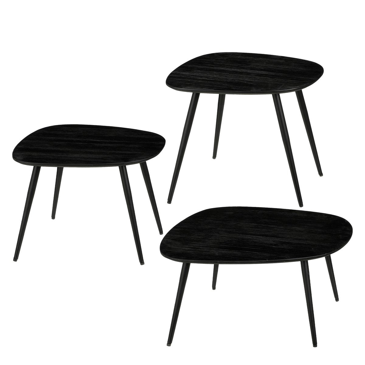 Beistelltischset Jailey Schwarz