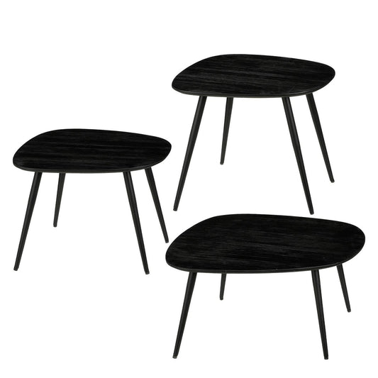 Beistelltischset Jailey Schwarz