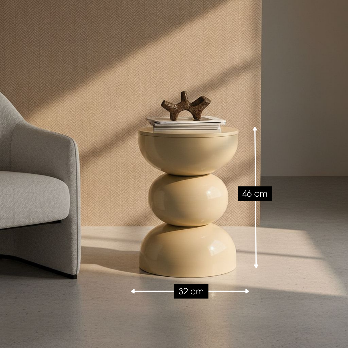 Beistelltisch Luna Beige