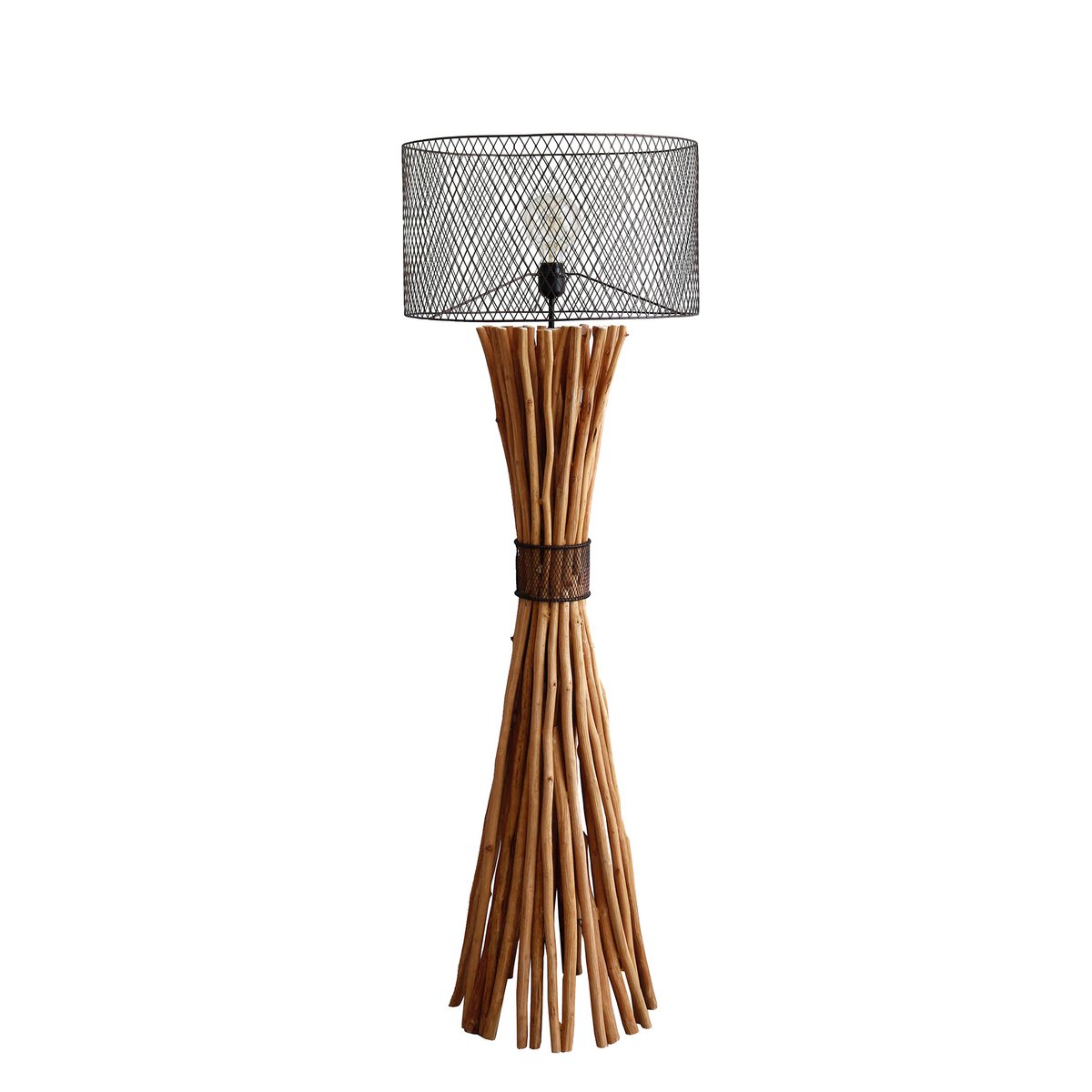 Floor lamp driftwood natural/black 149 cm