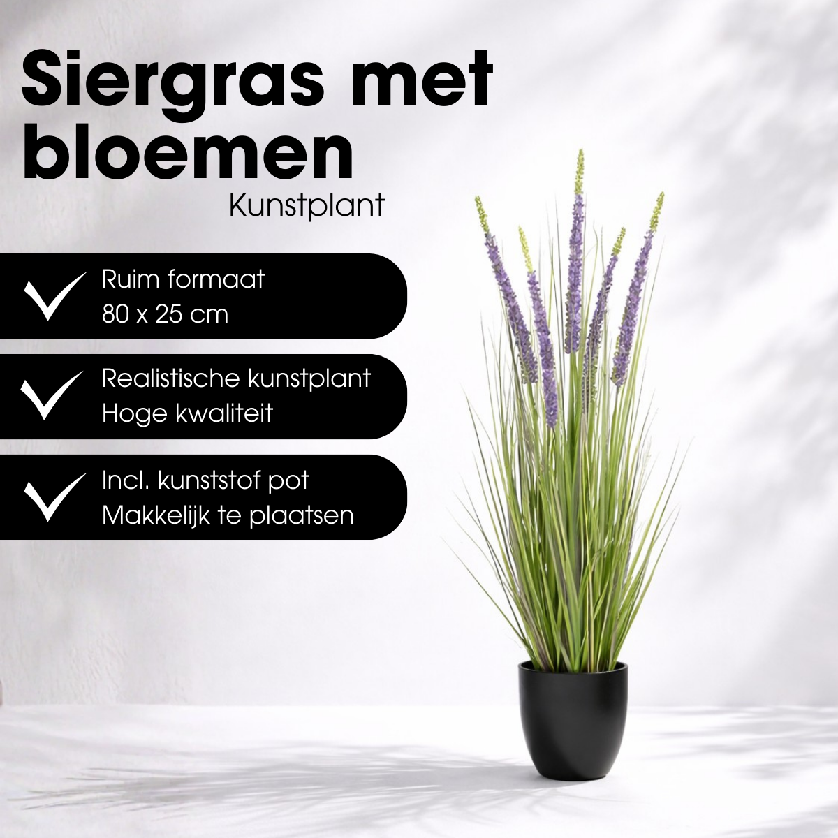 Künstliche Pflanze Ziergras Lila
