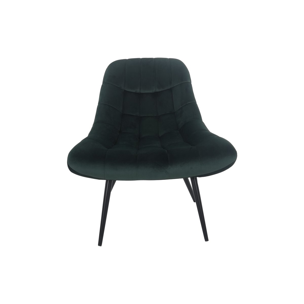 Armchair XXL velvet green metal black