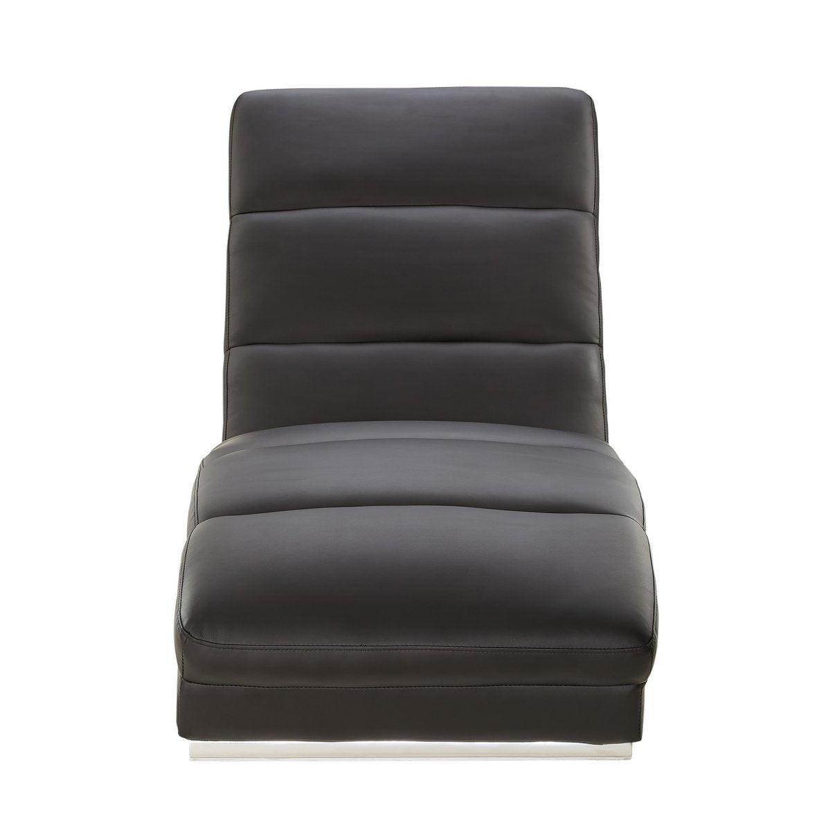 Relaxation lounger black imitation leather look