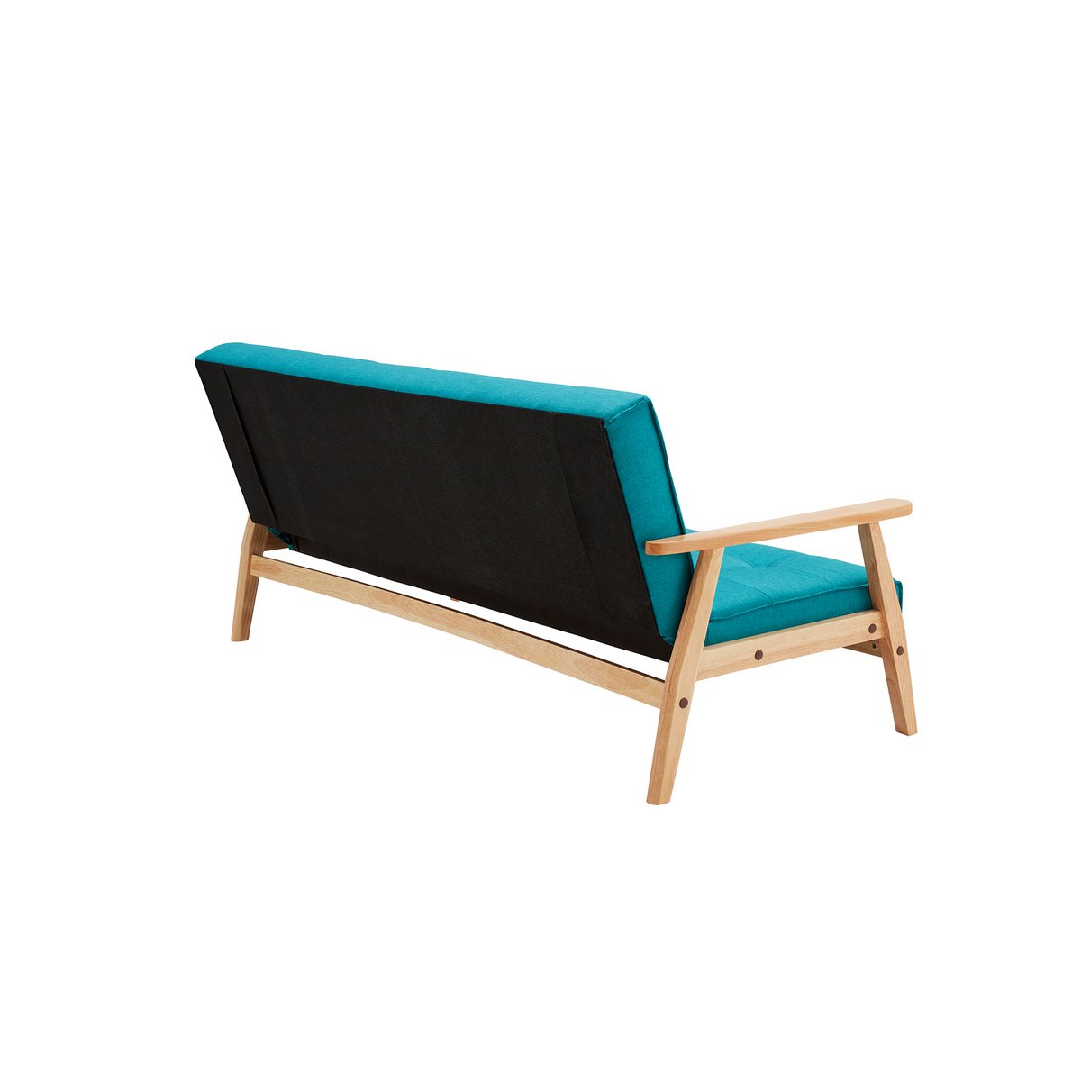 Sofa bed in Scandinavian textured petroleum
