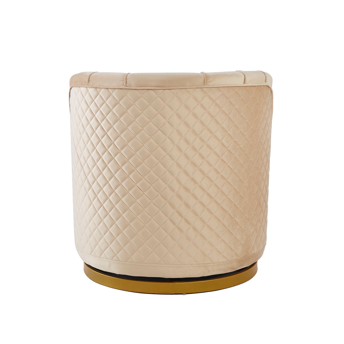 Drehsessel aus Samt Beige