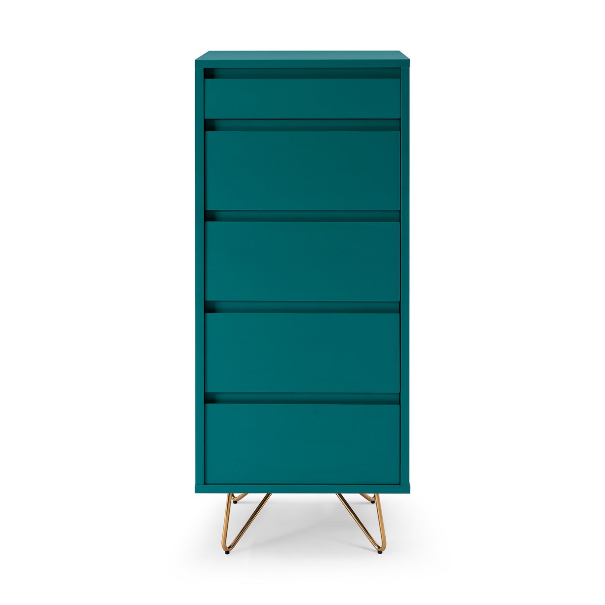 High chest of drawers with 4 drawers and 1 compartment, including mirror