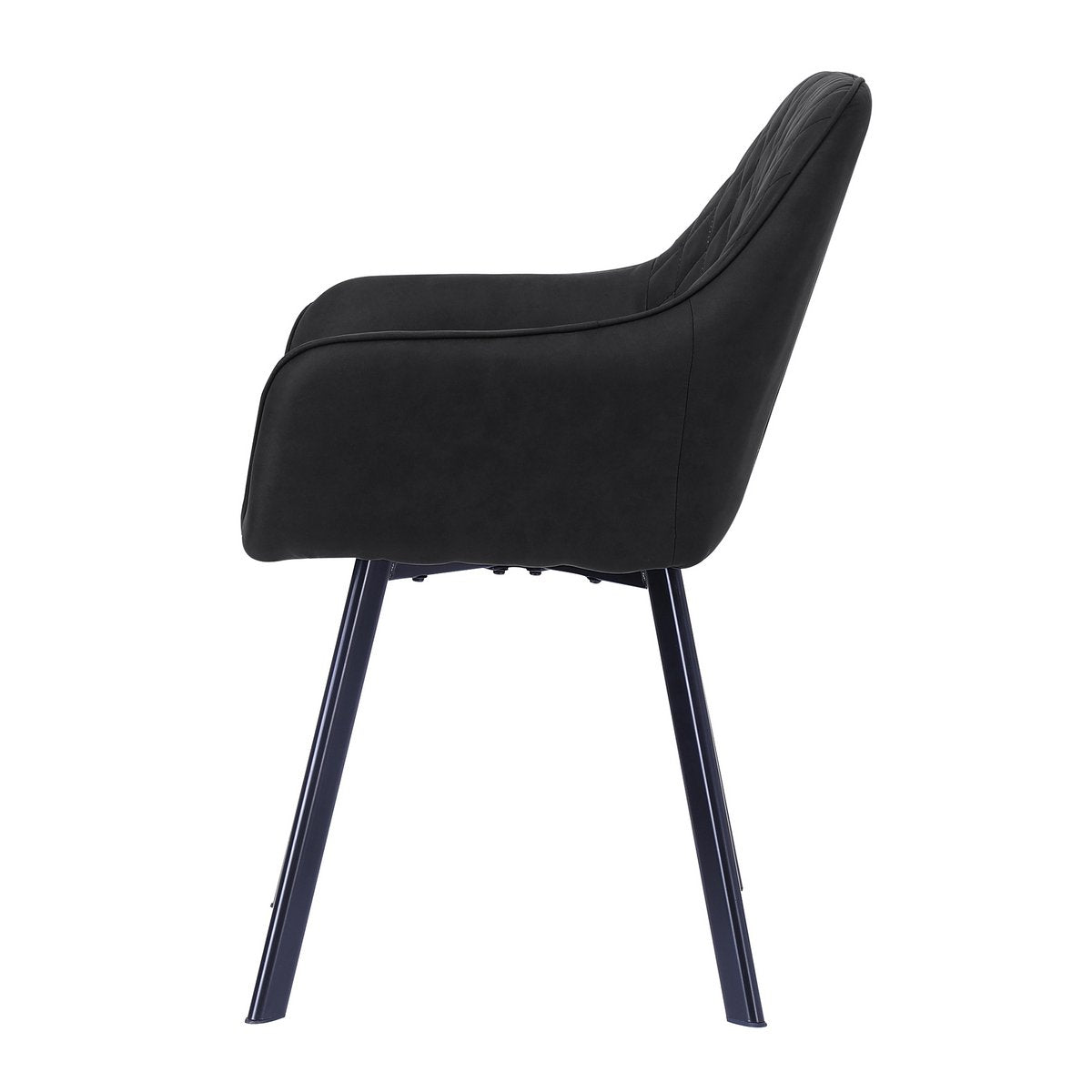 Set of 2 armchairs, anthracite microfibre