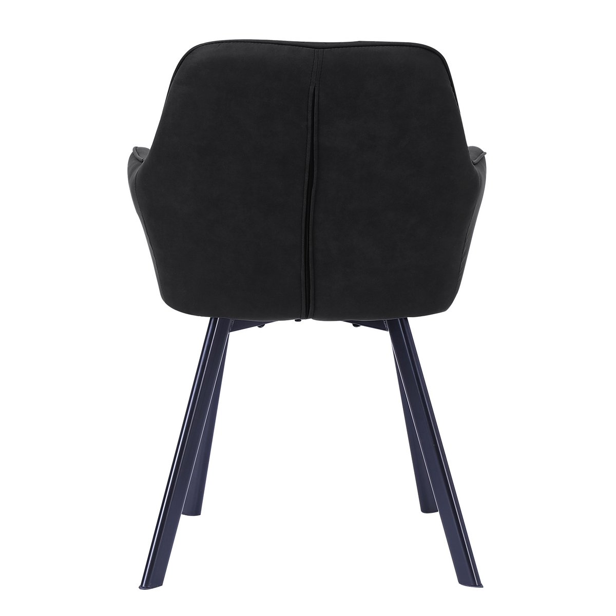Set of 2 armchairs, anthracite microfibre