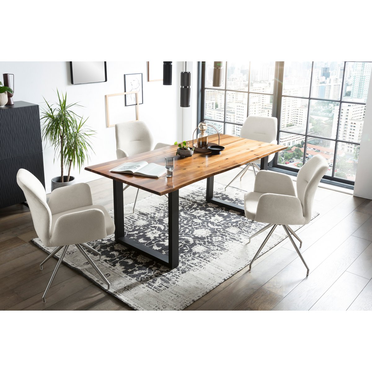 Dining group 5 pieces 160x85 cm