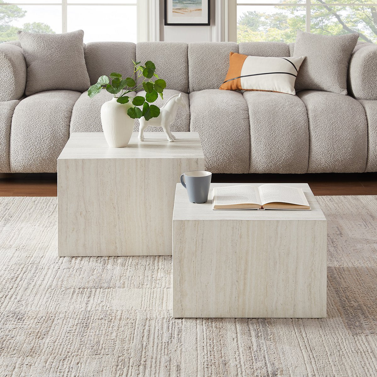 Couchtisch Travertine 2er Set