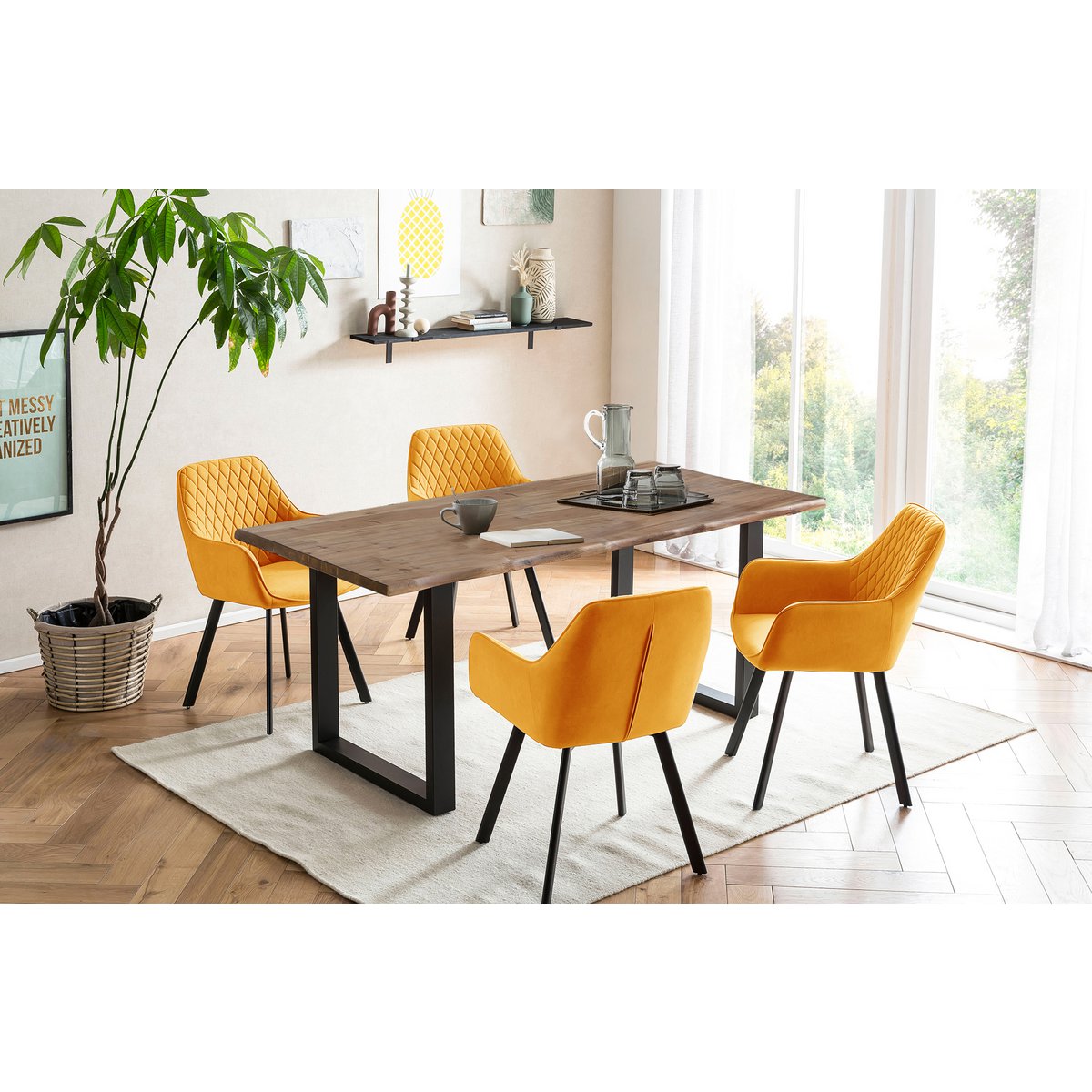 Dining group 5 pieces 180x90 cm