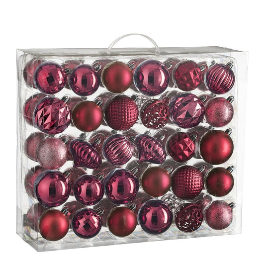 Weihnachtskugel-Set Unzerbrechliche Kugeln Fuchsia