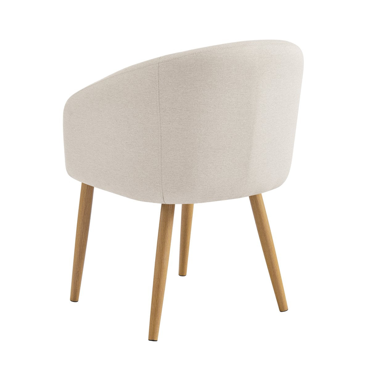 Armchair set of 2 structured fabric beige