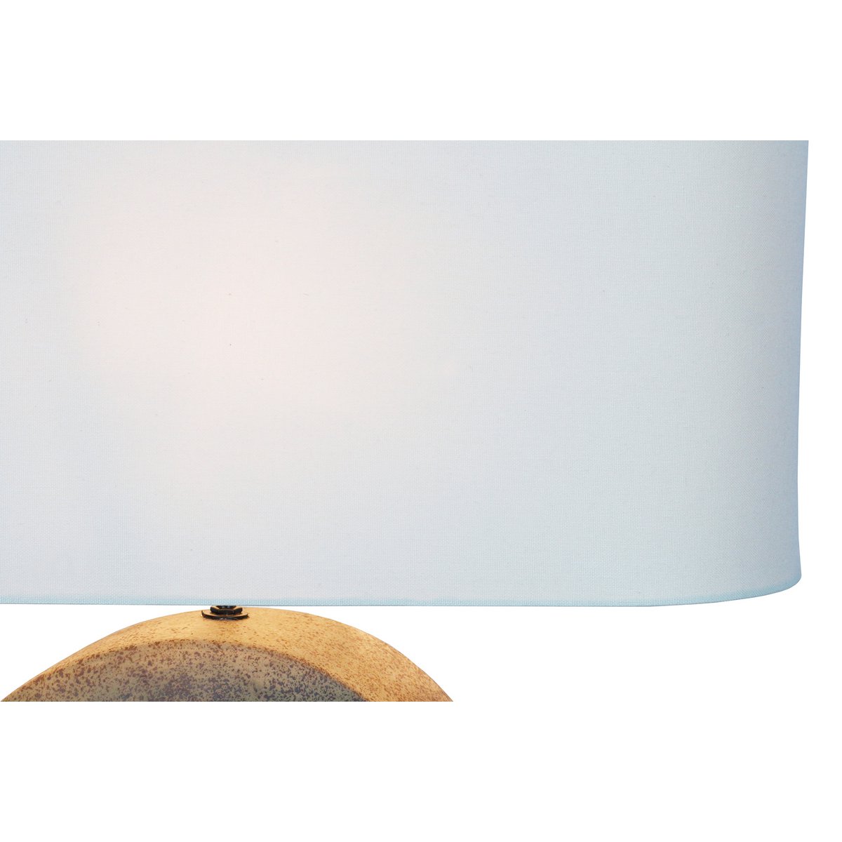 Tischleuchte Keramik/Leinen Grün/Beige