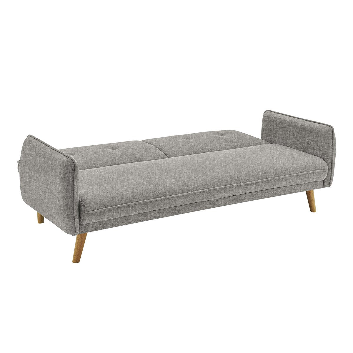 3-seater sofa textured fabric fine light gray