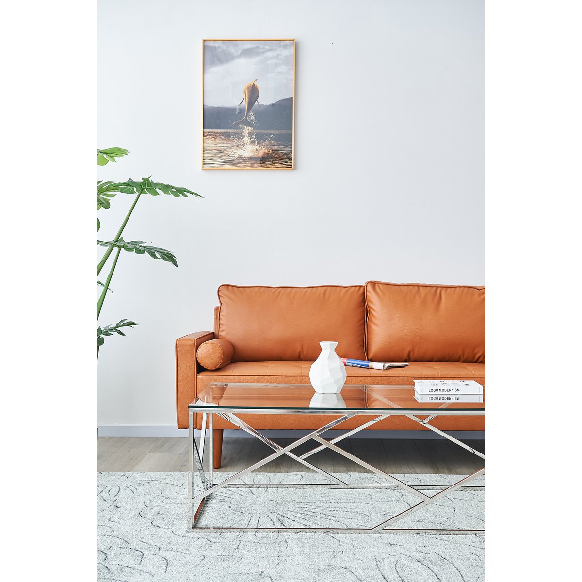 Couchtisch Silber 120x60 cm