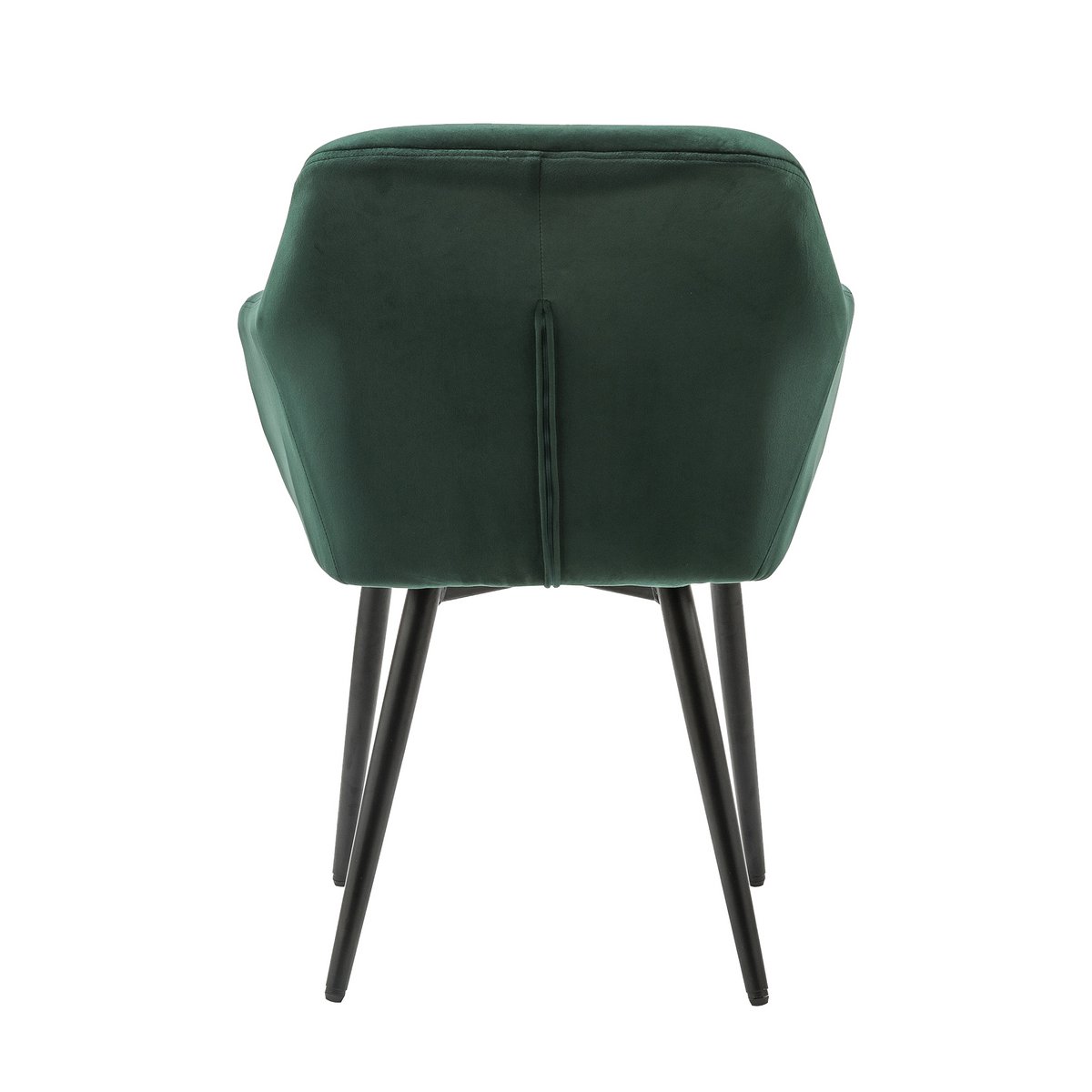 Green velvet armchair