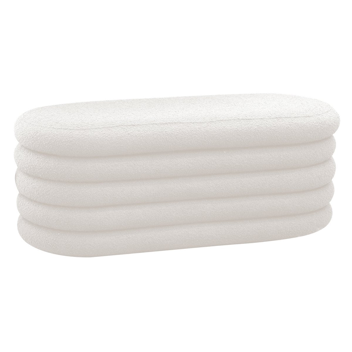 Curly Polsterhocker/Bettbank White