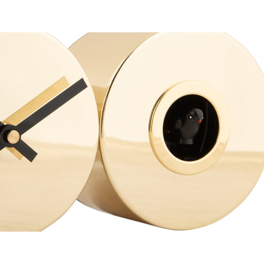 Wanduhr Duo Kuckuck vergoldet