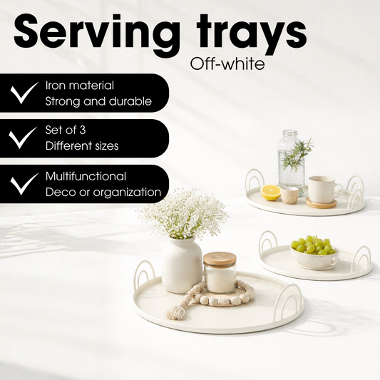 Tablett OffWhite Cremeweiß