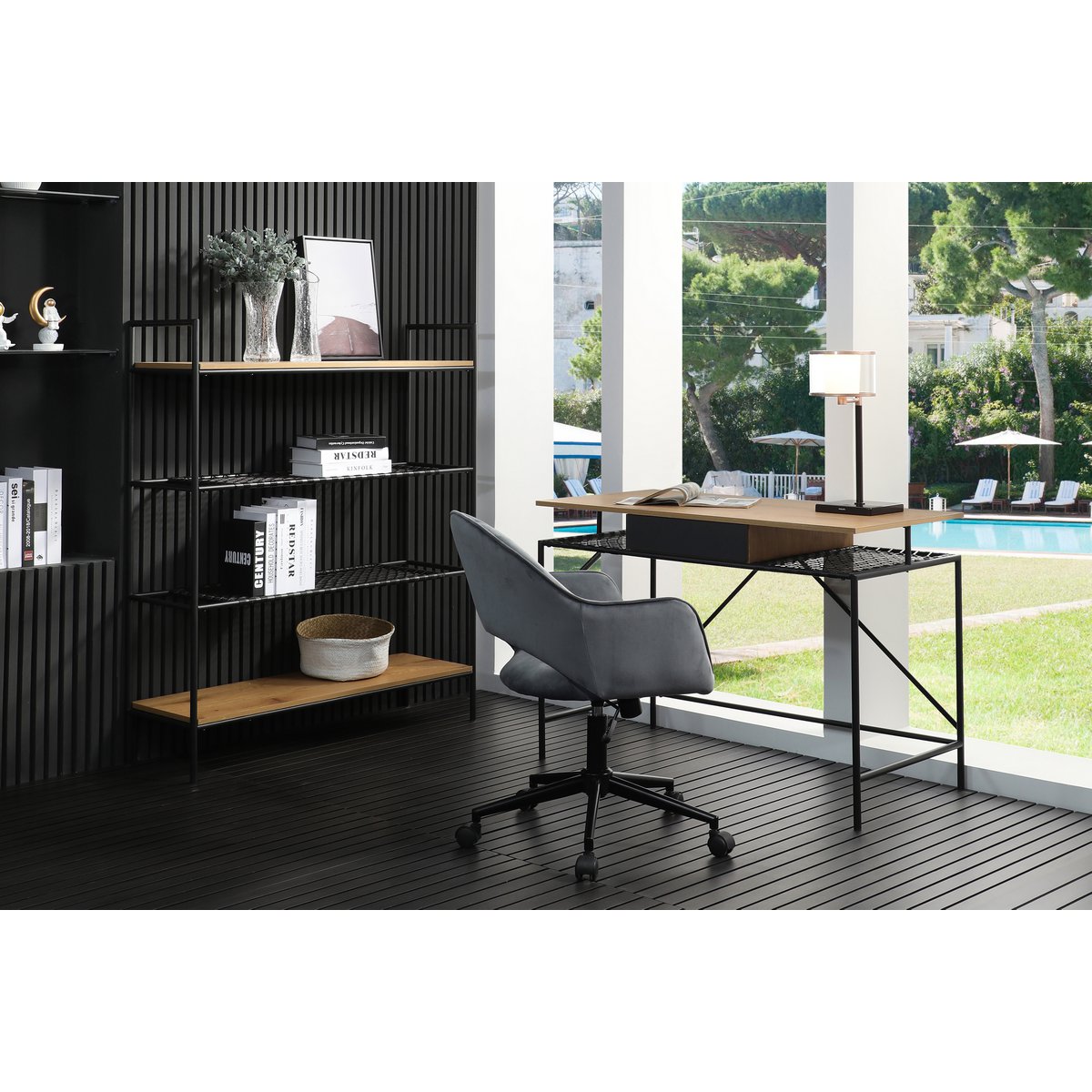 Desk natural/black