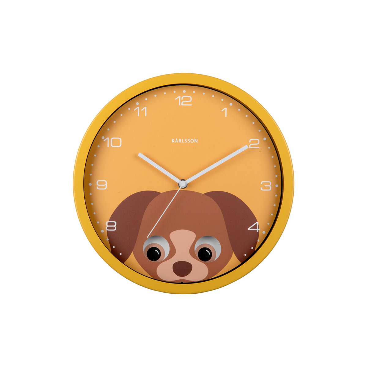 Wanduhr Peekaboo Hund